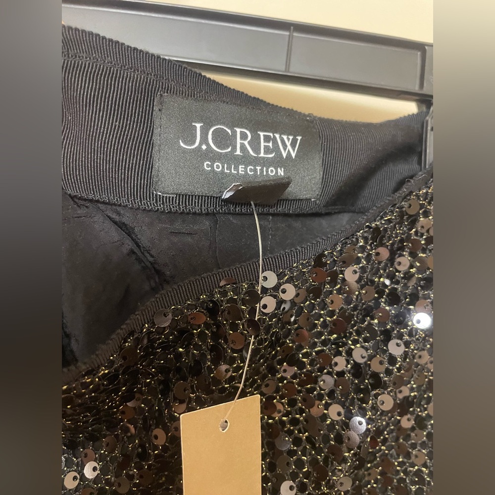 NWT J Crew Collection sequin skirt size 2 black - Picture 4 of 4
